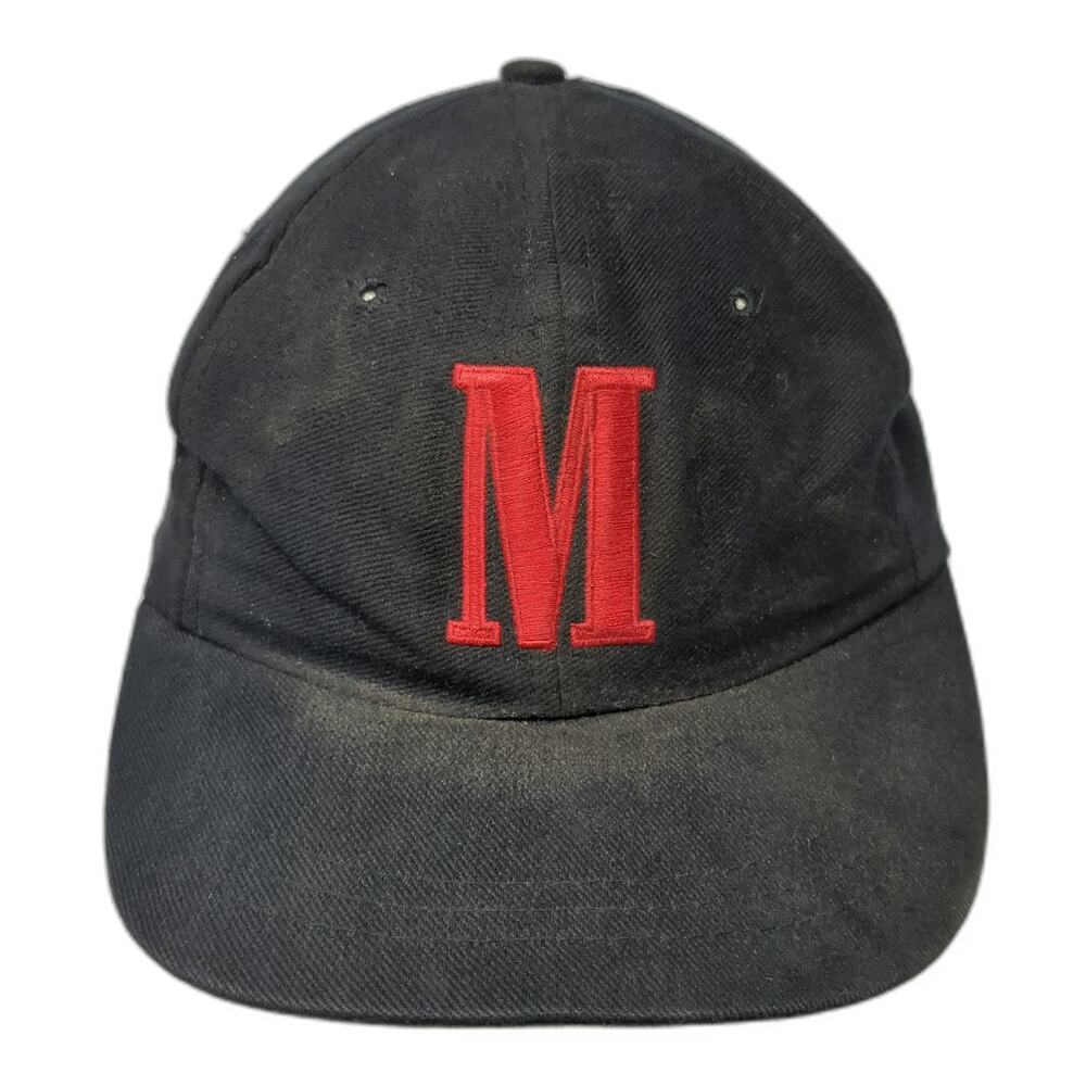Vanguard Baseball Cap Black One Size Red Marlboro Embroidered Slideback Logo hat